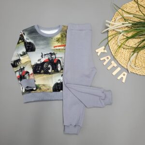 Bluza Traktory Szare Tło