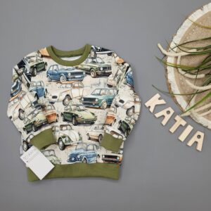 Bluza Kaki Retro Auta