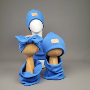 Czapka Prążkowana Niebieska