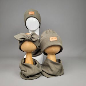 Czapka Prążkowana Oliwkowa