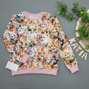 Bluza Rude Koty w Kwiatach