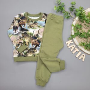 Bluza Dinozaury Na Oliwce
