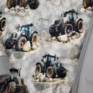 Bluza Szare Traktory z Gruzem - obrazek 2