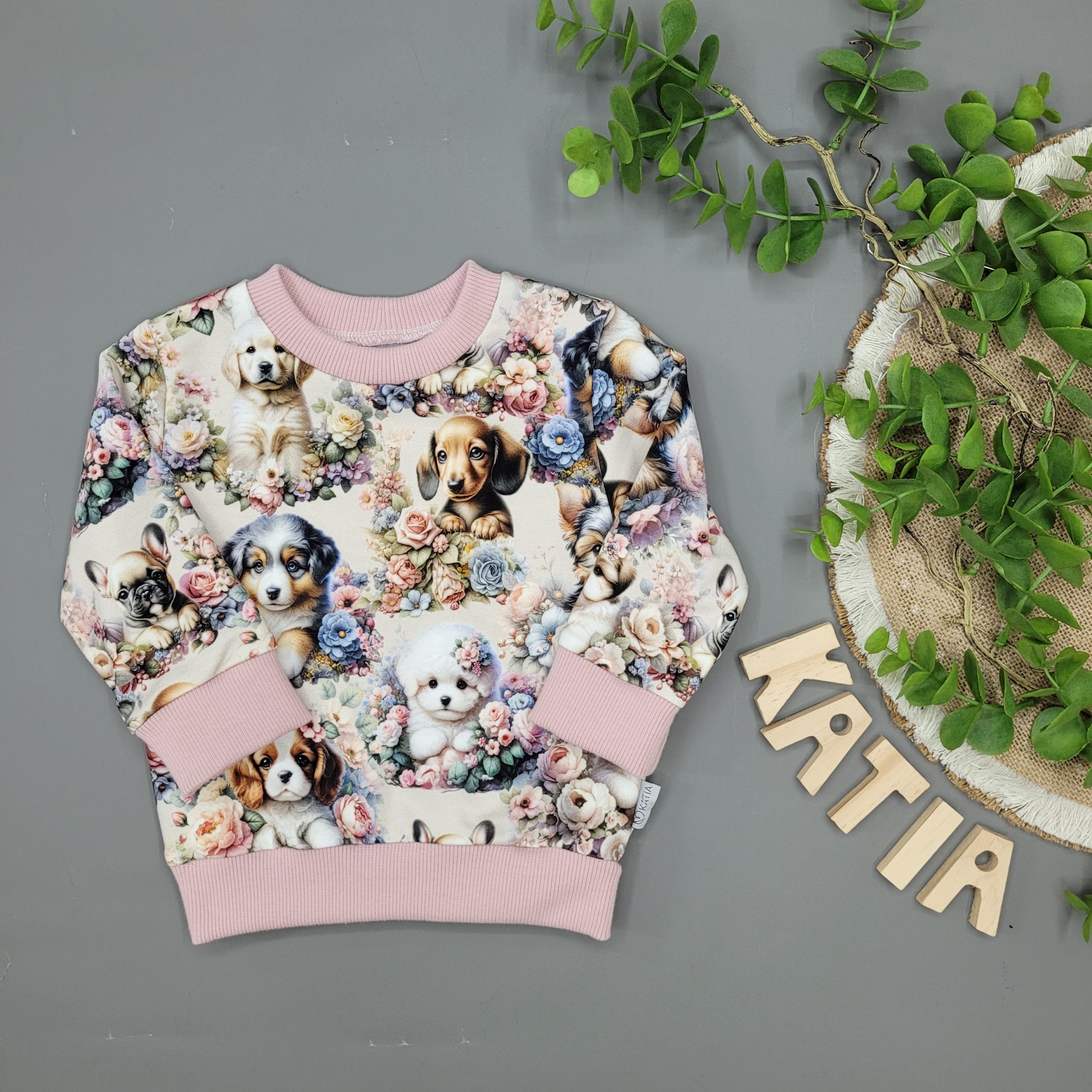 Bluza Pieski w Kwiatach