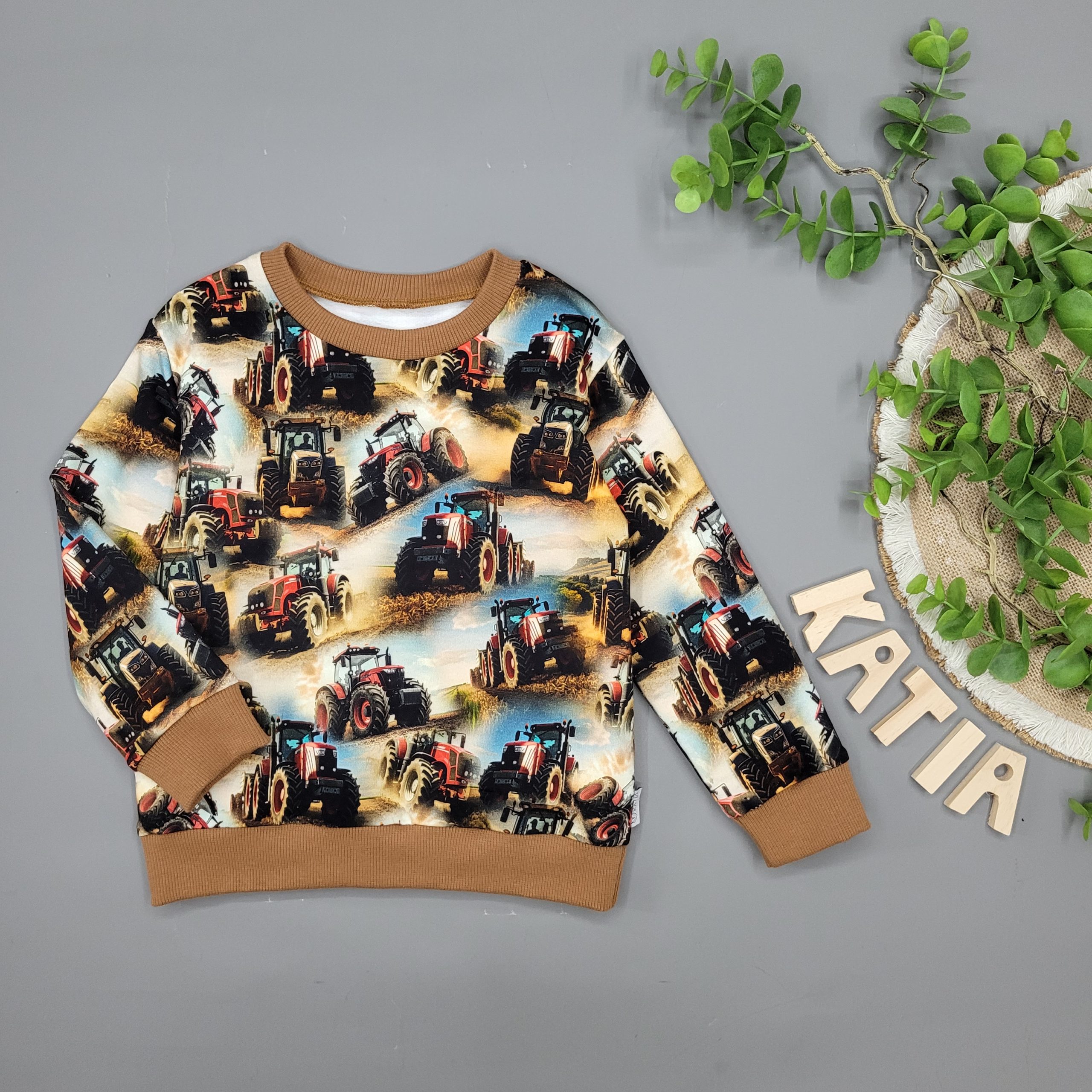 Bluza Karmelowe Traktory na Polu