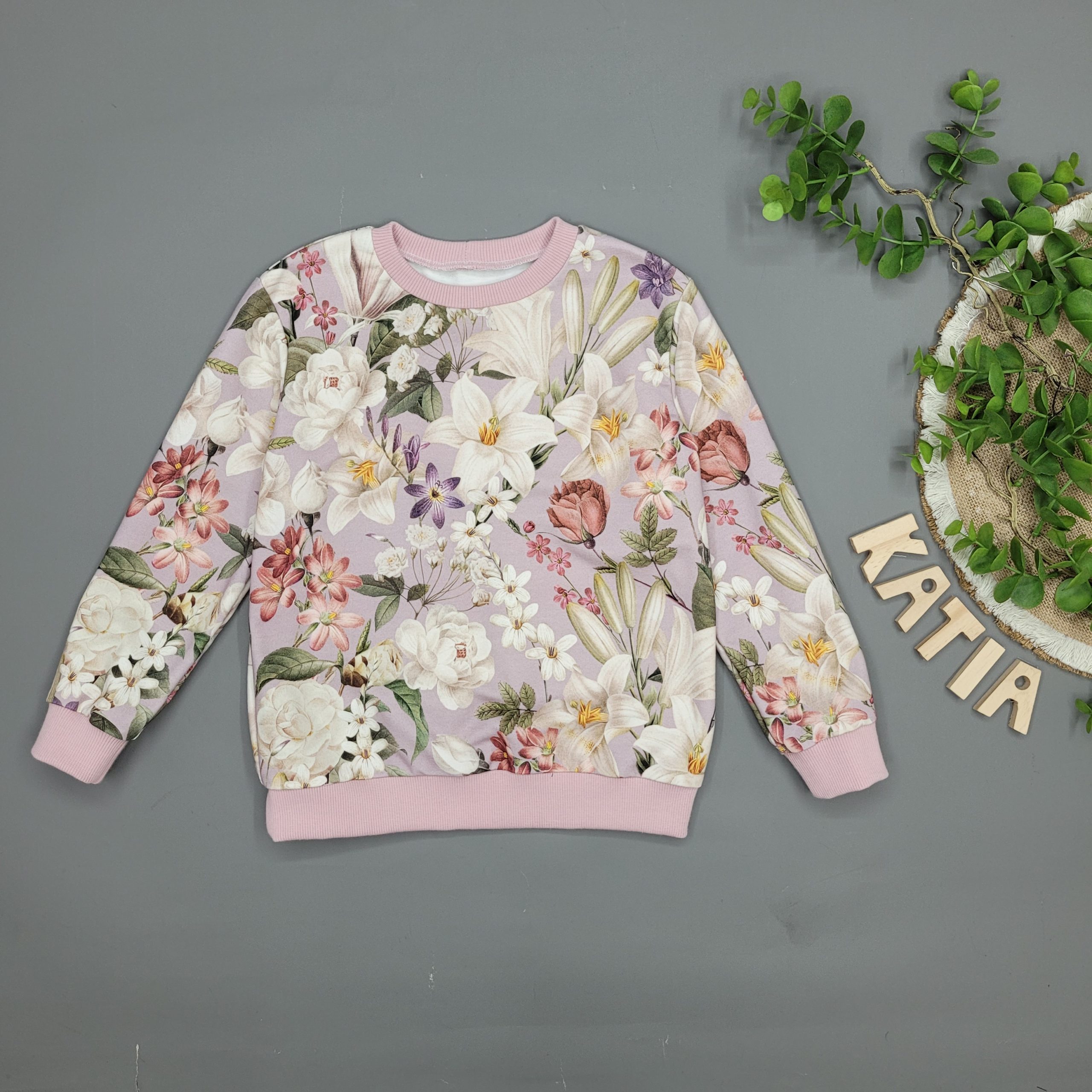 Bluza Pastelowe Duże Kwiaty